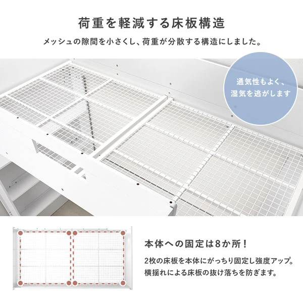荷重を軽減する床板構造
