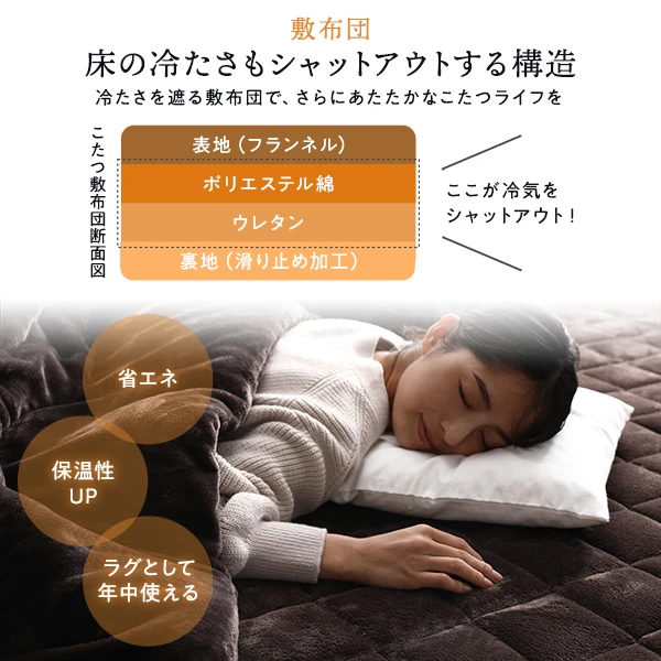 敷布団 ／ 床の冷たさもシャットアウトする構造