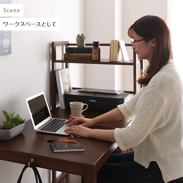 デスク ブラウン