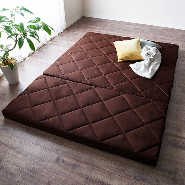 ファミリータイプマットレス 単身サイズ 使用イメージ（ブラウン）