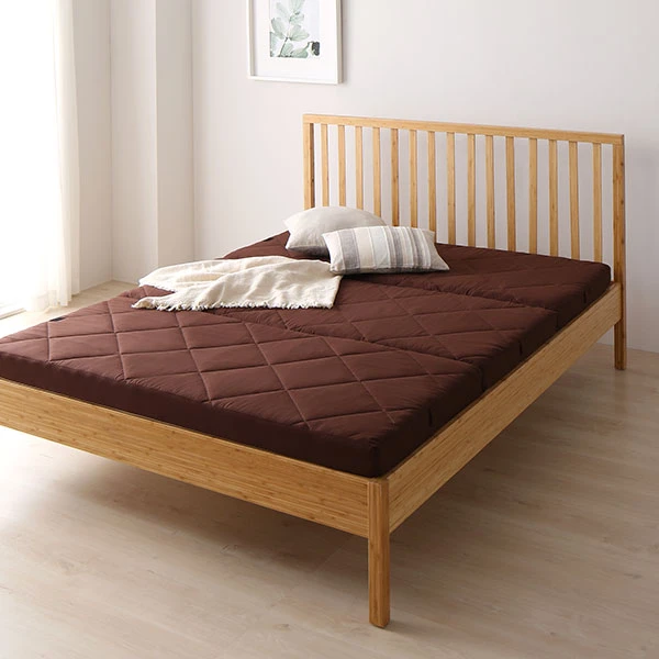 ファミリータイプマットレス 単身サイズ 使用イメージ（ブラウン）