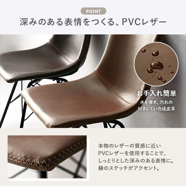 深みのある表情をつくる 、 PVCレザー