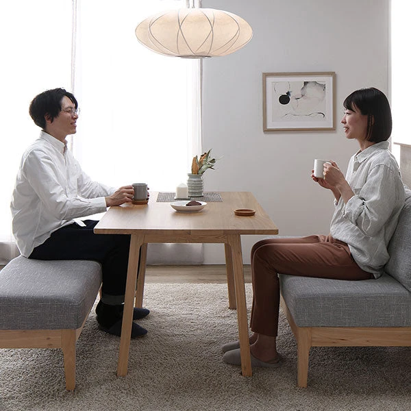 ソファダイニング L字3点セット グレー 使用イメージ