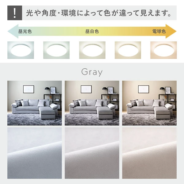 光や角度 ・ 環境によって色が違って見えます。（グレー）