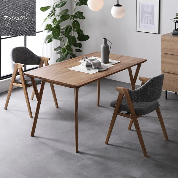 デザインダイニングセット 3点セット アッシュグレー