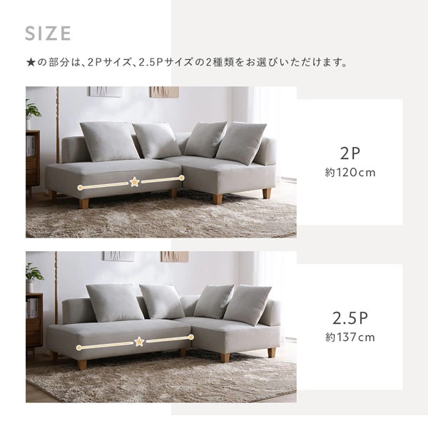 SIZE（2P ・ 2.5P）