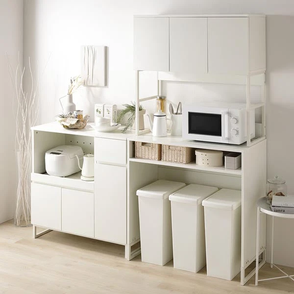 異素材MIX キッチン収納シリーズ ホワイト 使用イメージ