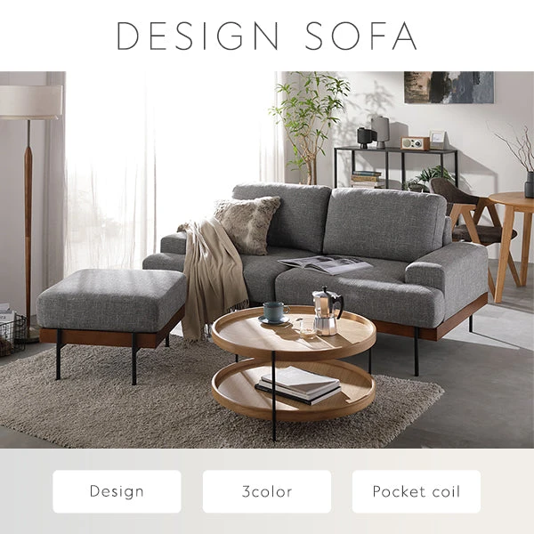 DESIGN SOFA Ludvik Design / 3color / Pocket coil
