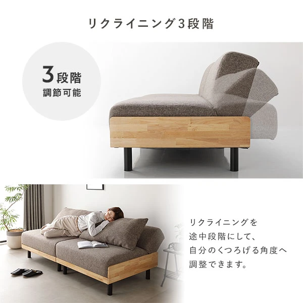 リクライニング3段階