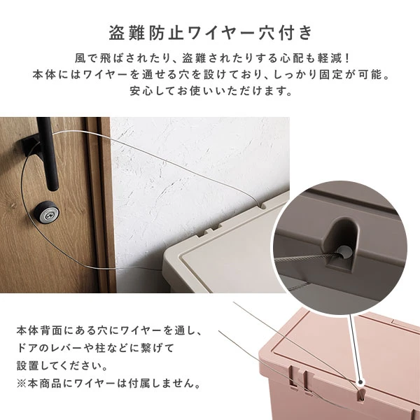 盗難防止ワイヤー穴付き