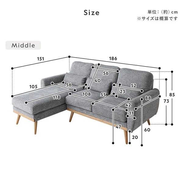 サイズ（ミドルサイズ）